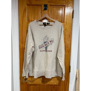 RRL Double RL Ralph Lauren Vintage Torch Logo Sweatshirt USA Made Cotton L